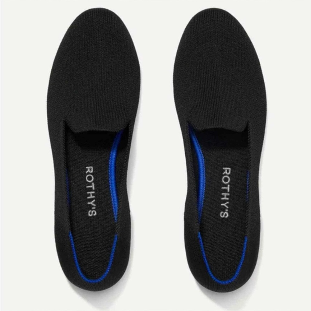 Sold Out Like New Rothy’s The Lounge Loafer Black Stretch Comfort Flats Shoes 7